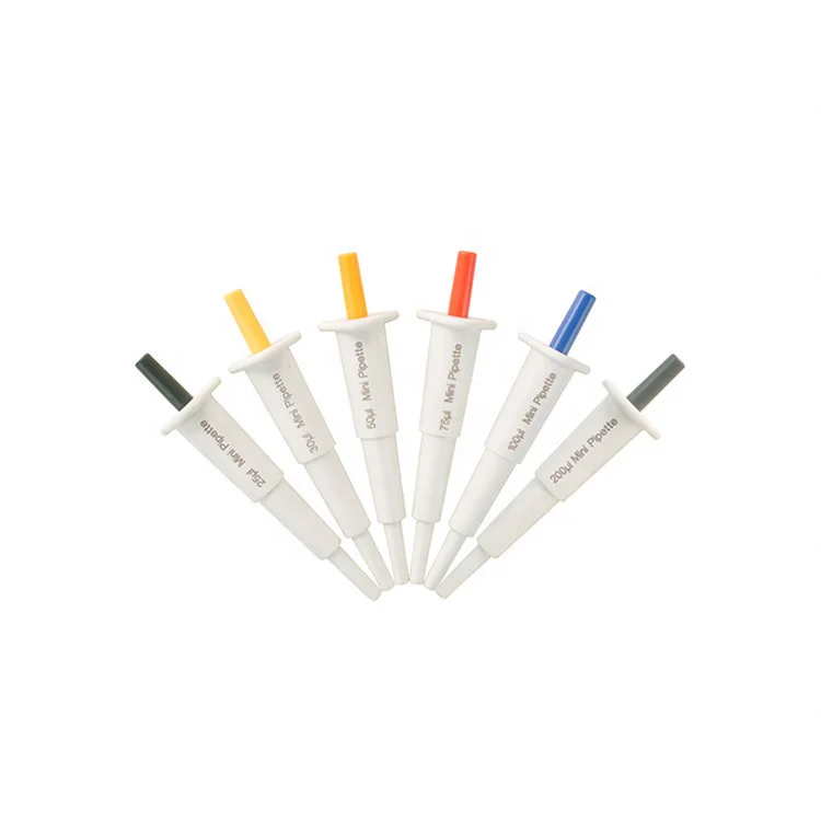 Laboratory Colored Quantitative Mini Pipette for 200ul Pipette Tips