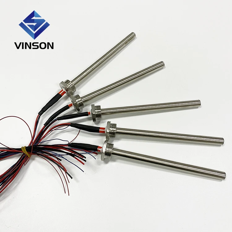 Vinson Manufacturer screw SUS fitting cartridge heater rod type heaters with NPT BSP thread for liquid or air