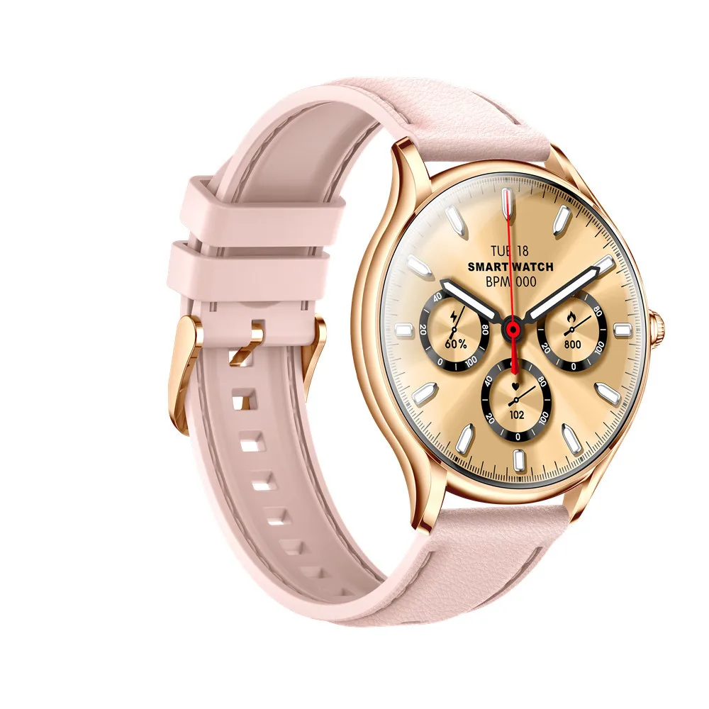 Eseed Fashion Elegant Thin QS36 Ladies Smart Watch 1.43' AMOLED Screen Smartwatch with BT Call Heart Rate Monitor for Women