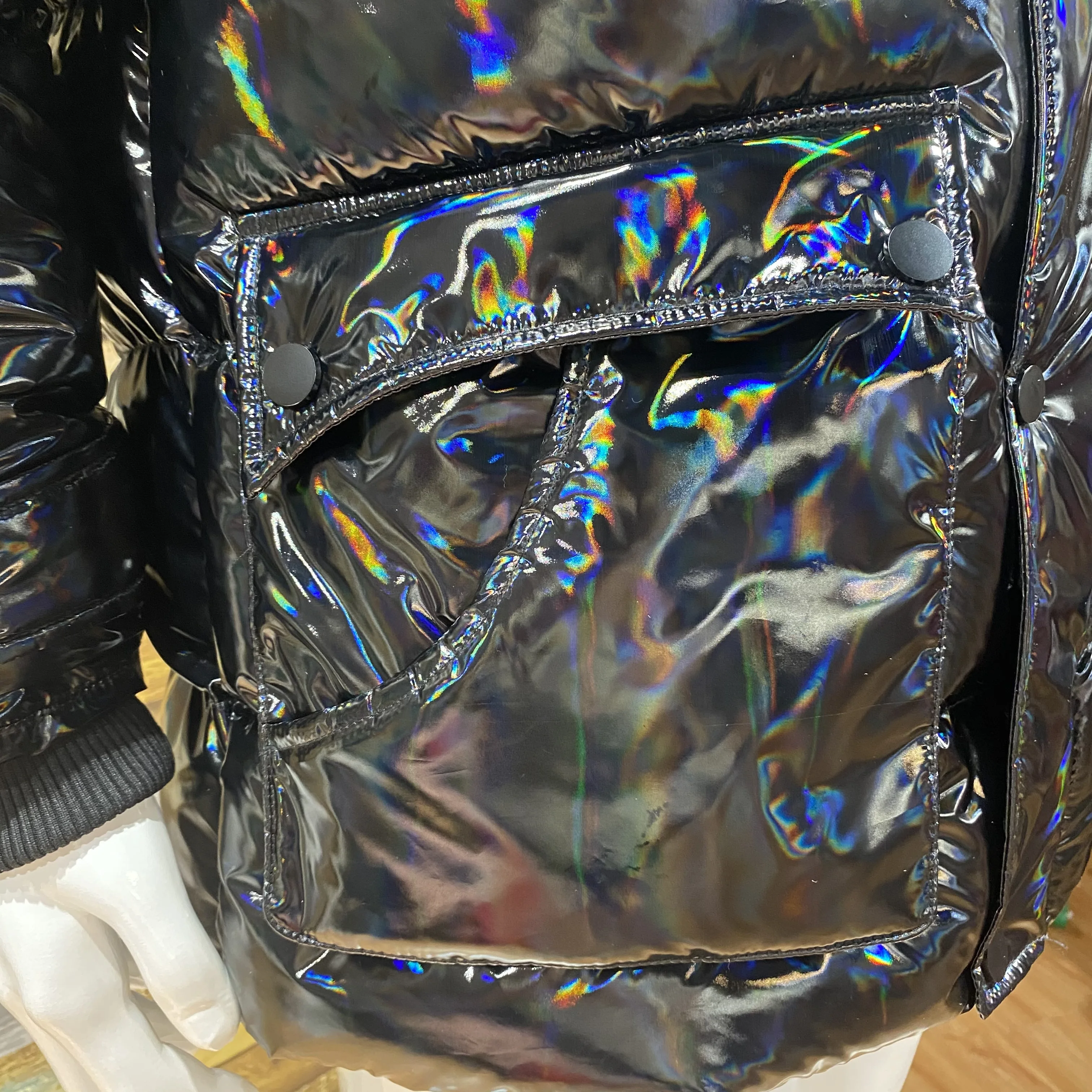 Мужская парка из искусственного меха с логотипом на заказ куртка со съемным капюшоном зимняя Светоотражающая нейлоновая для мужчин