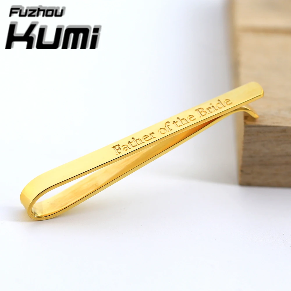 Best Selling Product Sterling Silver 925 Custom Tie Clip Bar Engraved Name Accessories Men Suit