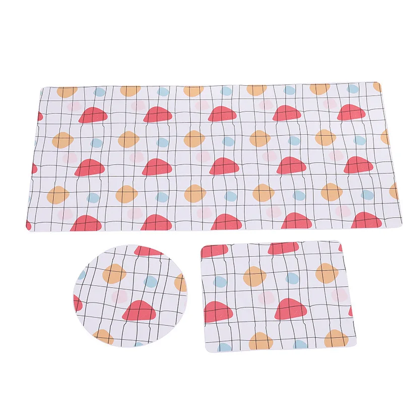 Qakai Custom Printing Faux Leather Desk Mat for Computer Office Waterproof Mouse