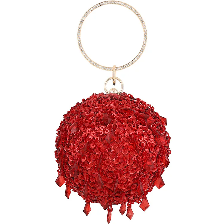 Luxury Crystal Beaded Sequin Rhinestone Evening Clutch Bag For Women Handbag Purses Bridal Banquet Bag
