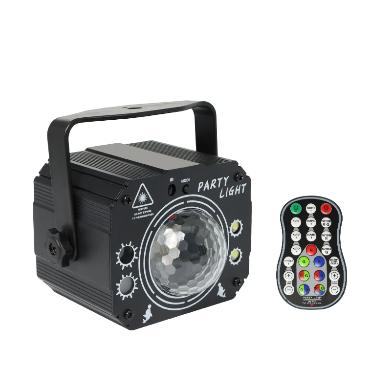 3 in 1 Mini remote control Crystal Ball LED Stage Lights Emitted Colorful Laser Beam for Parties KTV