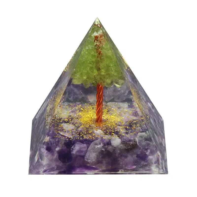 Wholesale Hot Sale Crystal Pyramid Reiki Chakra Healing Meditation Orgone Pyramid Crystal