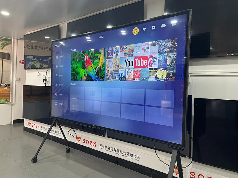 Large screen 100 inch flat screen tv Smart Android numbers 100 inch tv price with tempered glass led tv 100 inch 4k smart