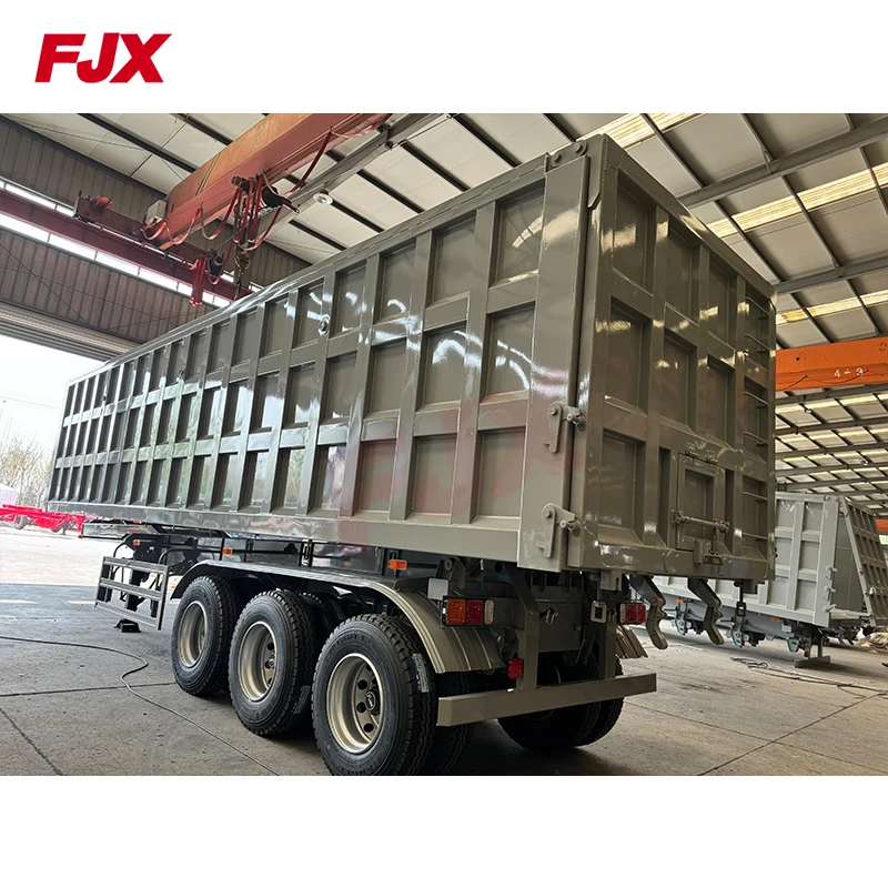 Dump truck semi-trailer 40-60t dump truck semi-trailer rollover customized 80 ton 3-axle coal transportation