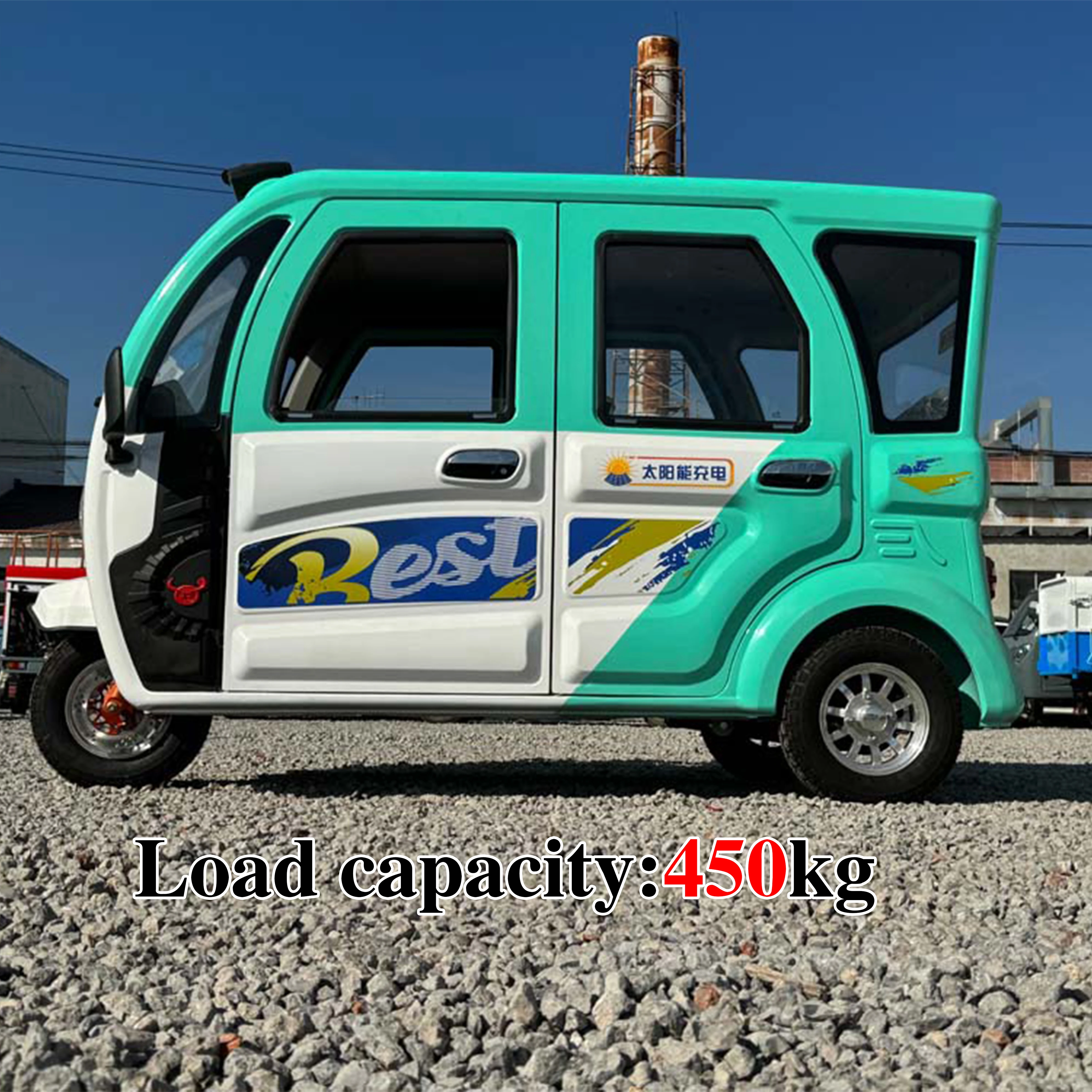 2024 Adult Enclosed Big Space Cheap Good Quality Cabin Electric Tuk Tuk Sightseeing Rickshaw Electric Tricycle