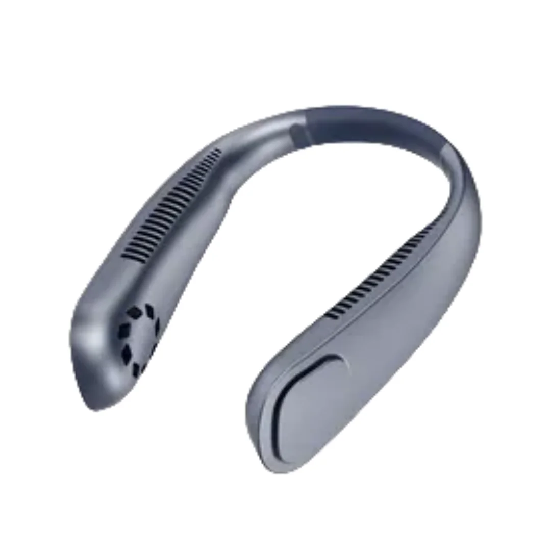 Spot Goods Colorful USB Necklace Wholesale 4000mh Outdoor Rechargeable Wearable Neck Fans Outdoor Travel Appliances  Fan