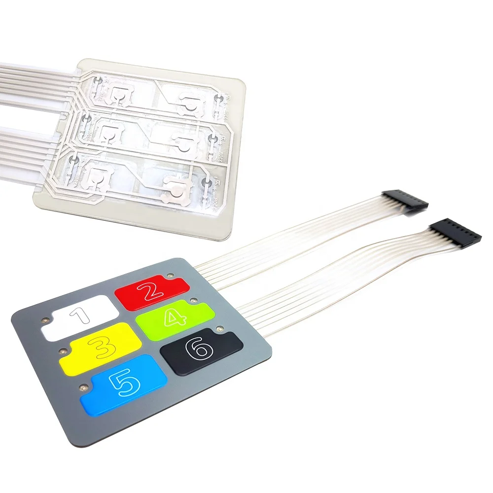 Customized Control Before Adhesive Printing Prototype Membrane Switch flexible keyboards