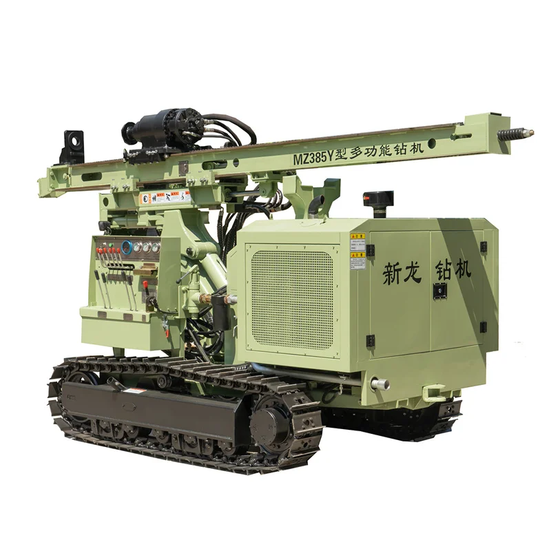 Pv Solar Ground Pile Screw Anchor Machine With Drive Head E Pile Drilling Rig Model 385Y For Foundation Pole Helical Pile