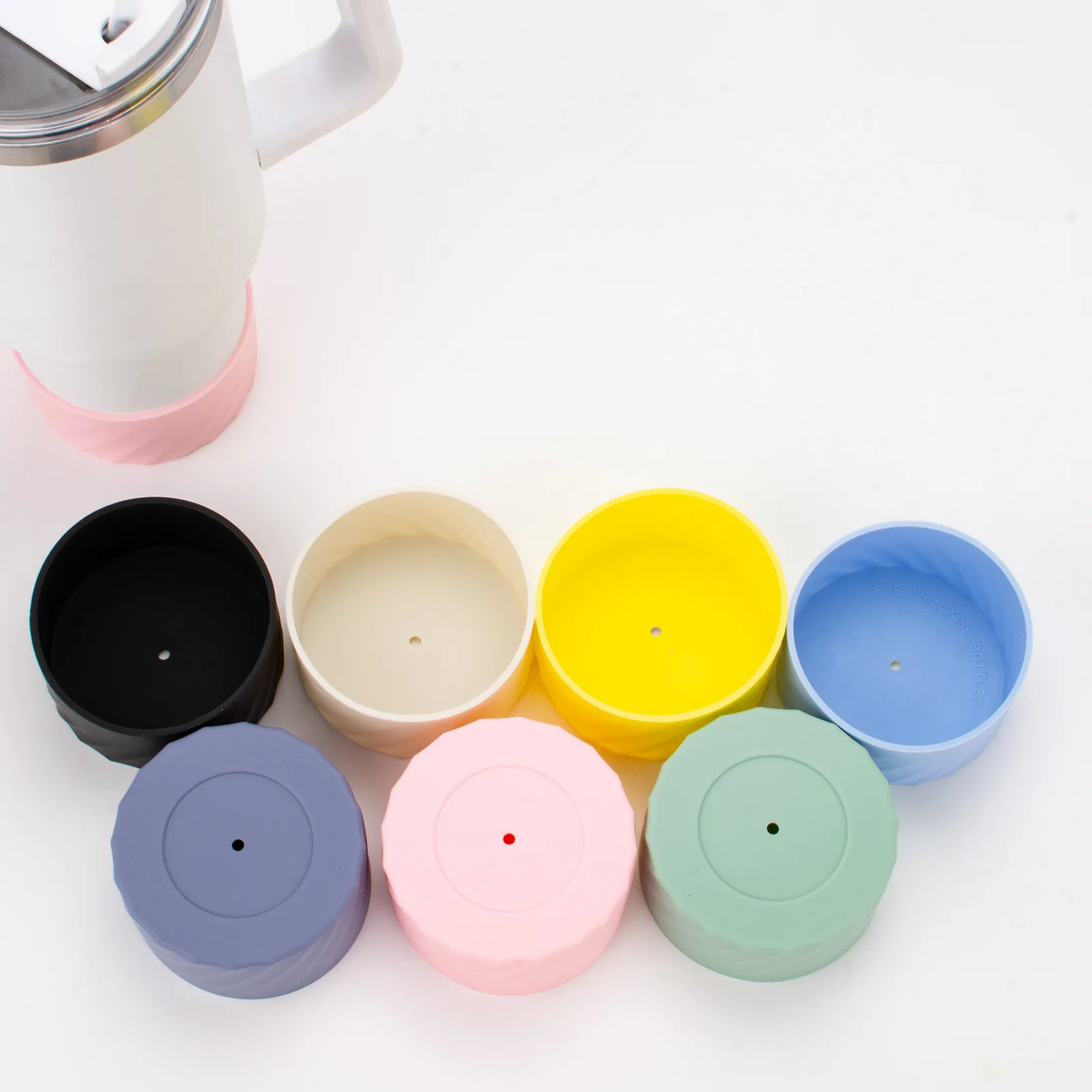 Bottom Protector Anti-Slip Bottle Bottom Sleeve Cover Custom Silicone Tumbler Boot