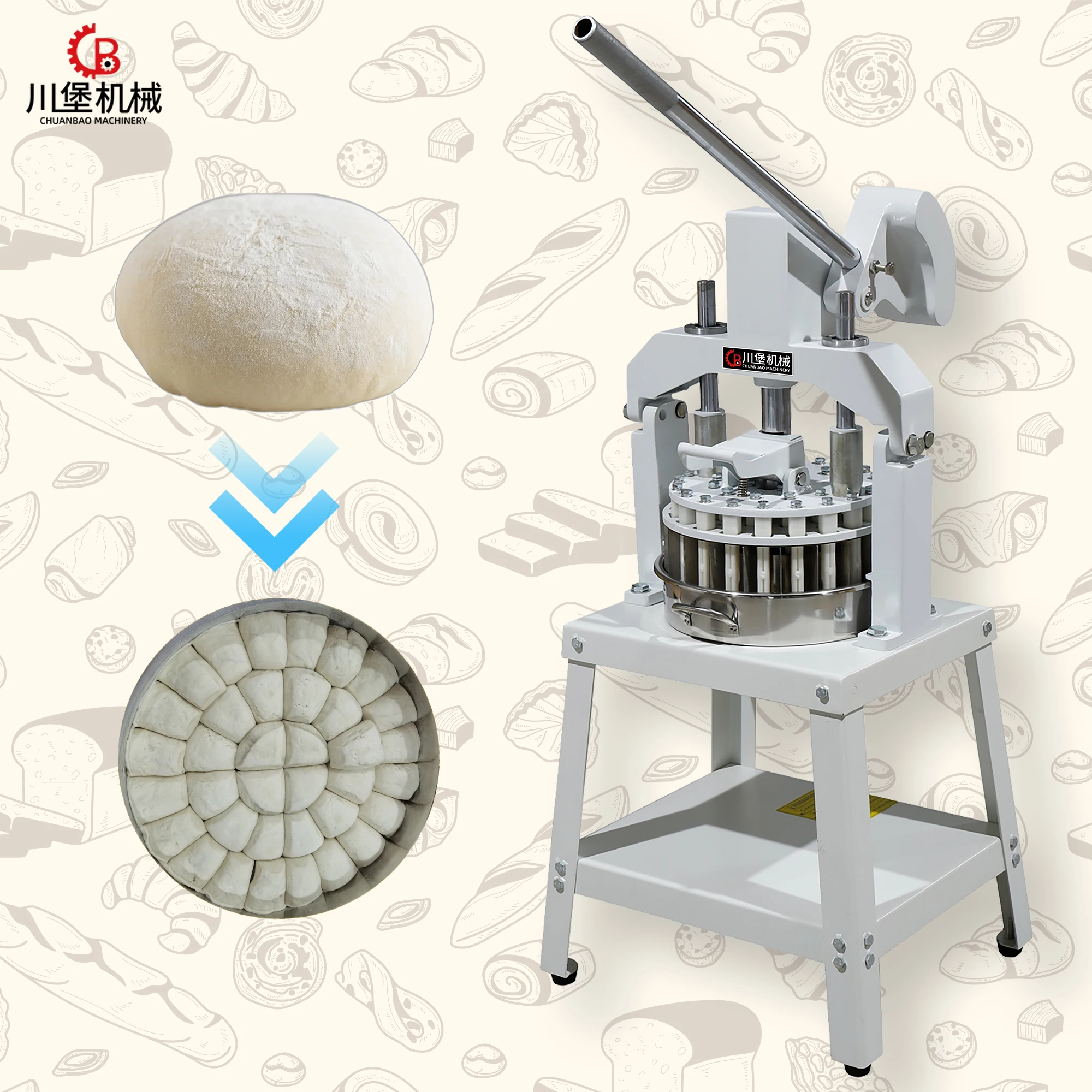 Factory Price  Commercial 36 Pieces 30g ~ 150g Manual Small Bakery Dough Divider for Sale
