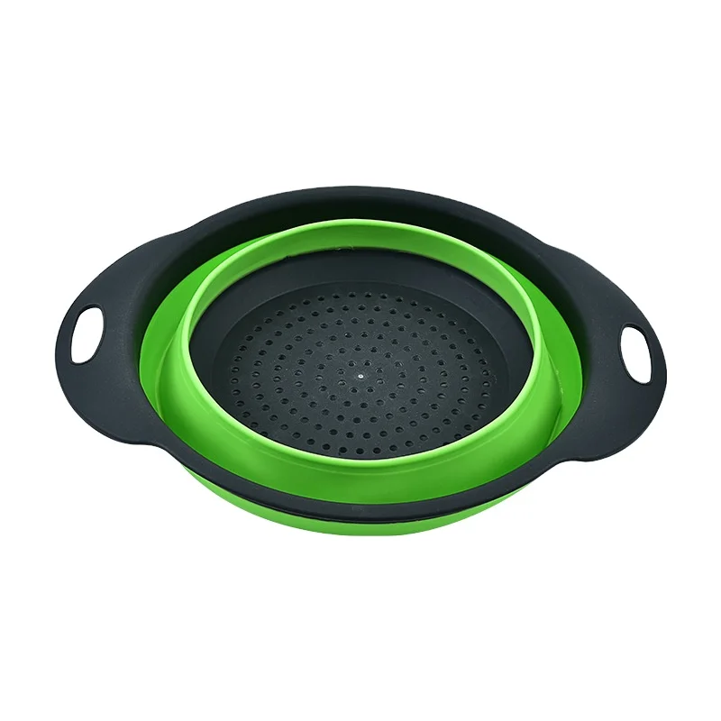Foldable Silicone Colander Multiple Color Kitchen Fruit Vegetables Washing Basket Collapsible Basket Strainer