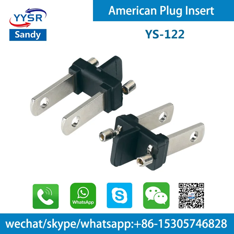 american plug insert(YS-131 UL 15A 2-pole,3 wire grounding plug) for power supply cords