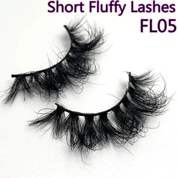 Medium Length Super Fluffy Makeup False Eyelash Short Soft Reusable 100% 3d Mink Strip Dramaticfalse Eyelashes