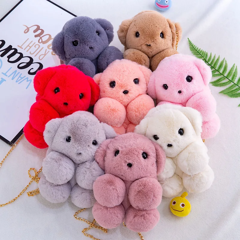 Hot sell New design Cute cartoon plush bear bag Girl teddy bear crossbody bag Fashion bags for women