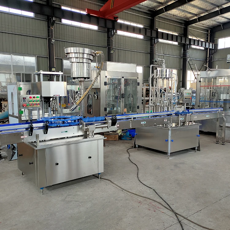 Factory Supply Automatic Small Scale Whiskey Bottling And Capping Equipment