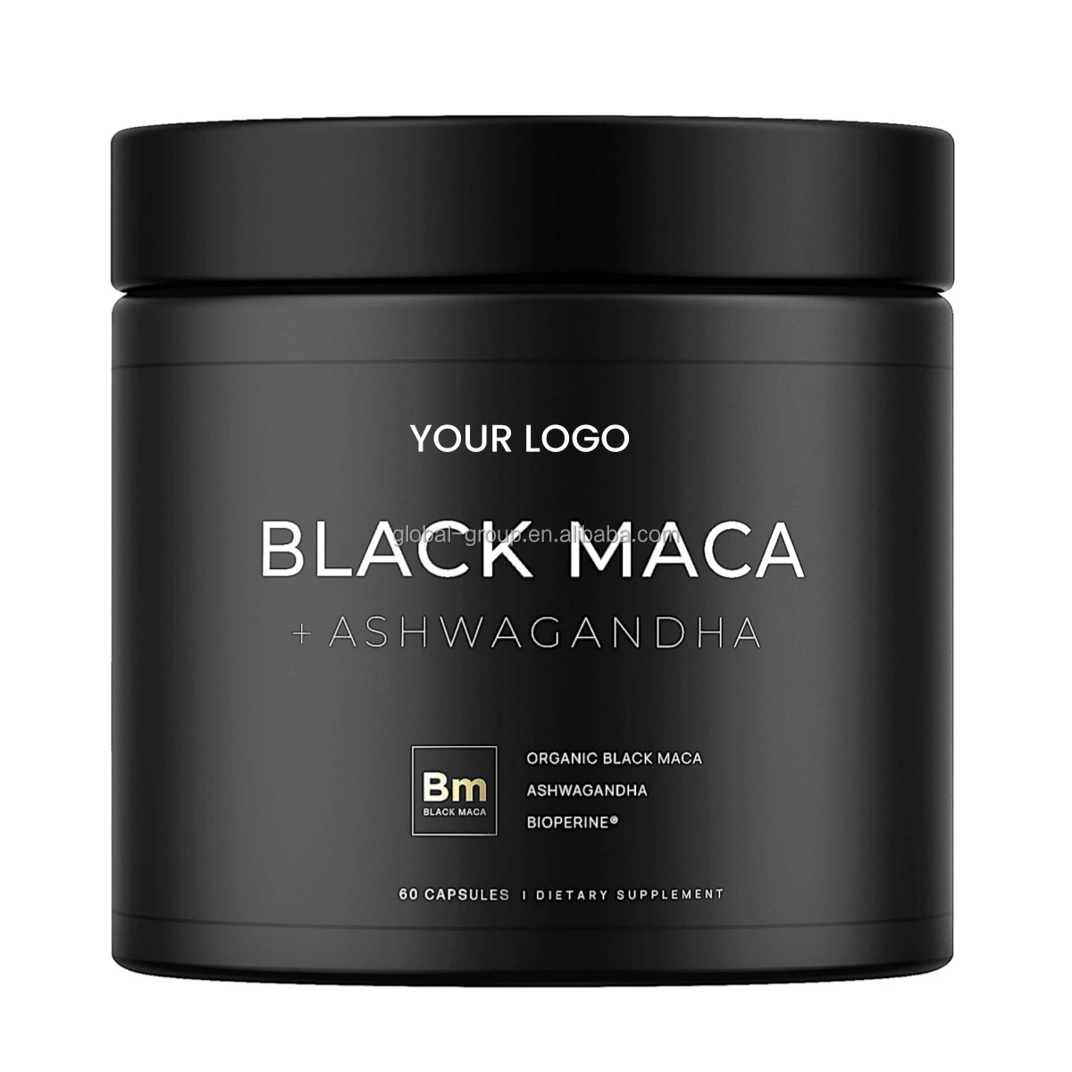 OEM Ashwagandha Maca Extract Powder Capsule Strength Supplement Black Maca Root Capsules for Men