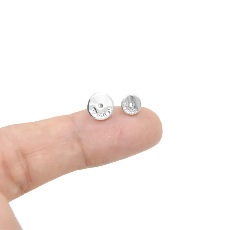 Wholesale 18k Gold Plated Ear Plug Bow Buckle Earrings Back Plug Stud Back Buckle Cap Thickened Ear Forced Accessories