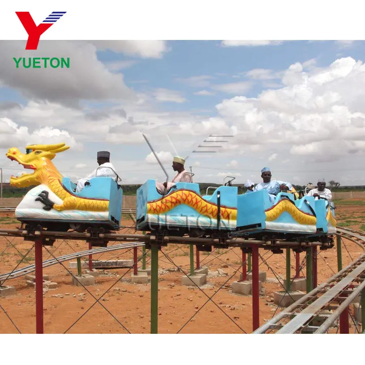 Fairground Attractions Park Equipment Amusement Theme Park Rollercoaster Sliding Dragon Train Kids Mini Roller Coaster For Sale