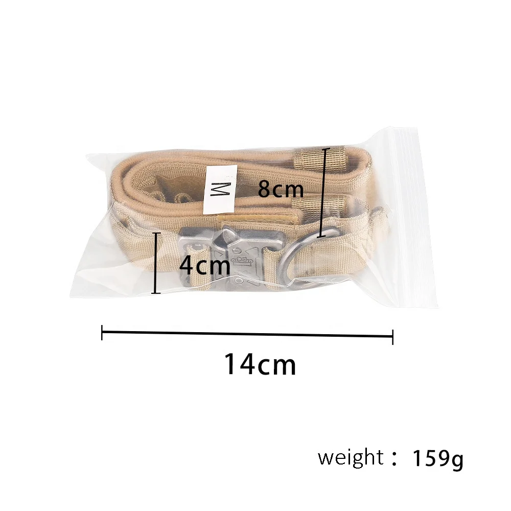 pet products classic metal buckle dog training collar tactical dog collar and leash set luxury