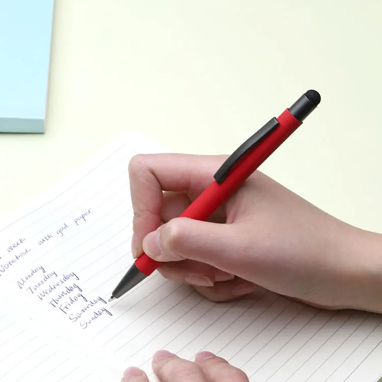 
Rubberized Aluminium Pen Promotopal Popular Metal Pen With Touch Screen 
