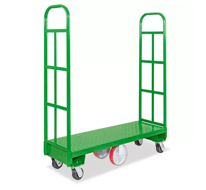 Heavy Duty Metal Warehouse Trolley Industrial Logistic Trolley Hand Cart  Platform Truck