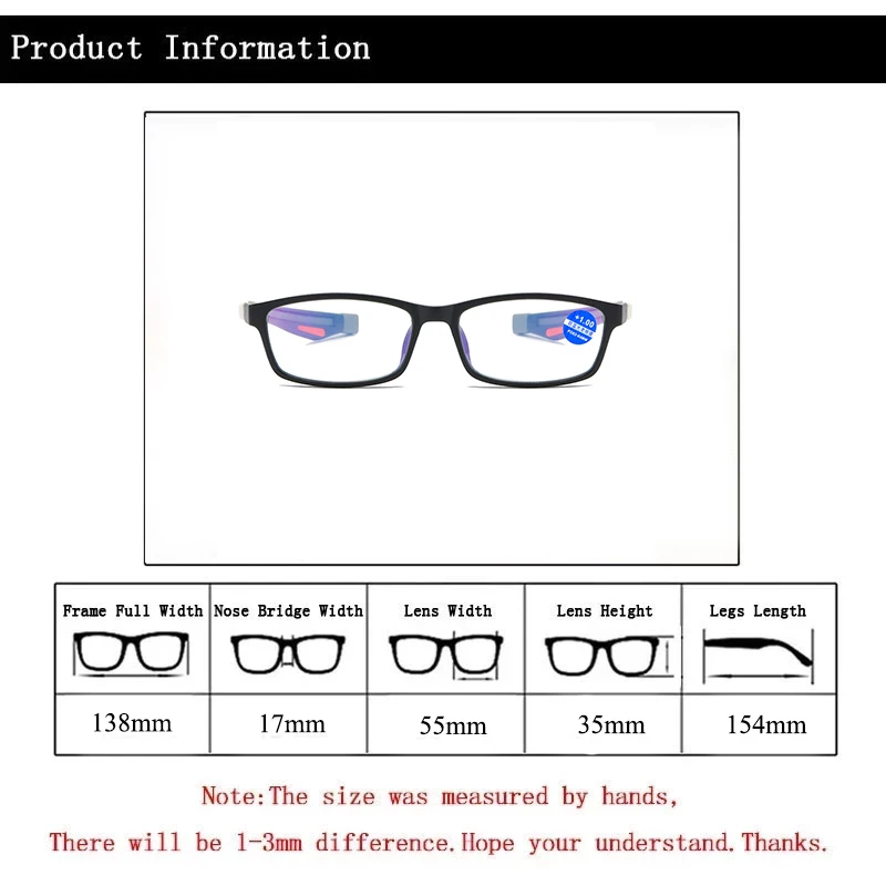 TR90 Portable Magnetic Reading Glasses anti blue light Computer Readers With Magnet For Men Women