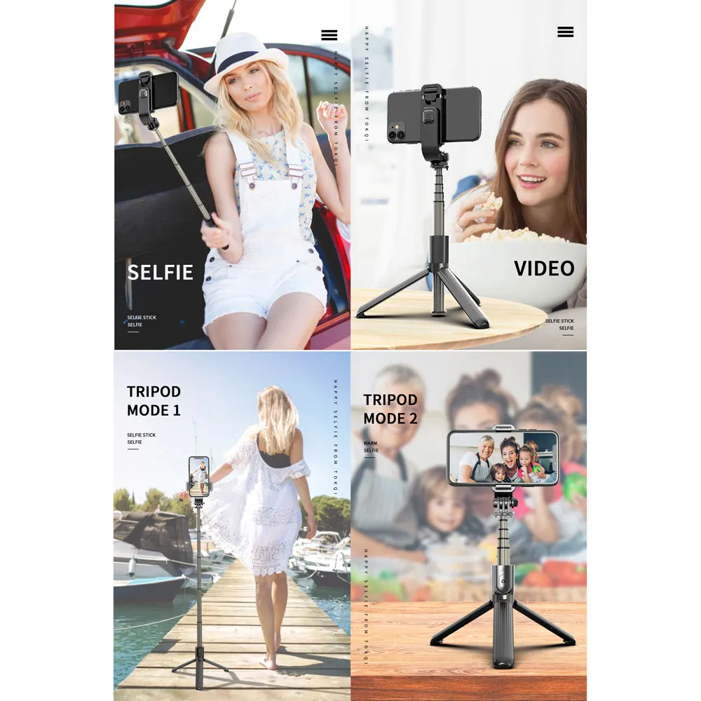 Flexible 3 in 1 Camera Wireless Mobile Phone Monopod Selfie Stick Tripod Best Seller Portable Steel Stainless Fold Rohs Feature