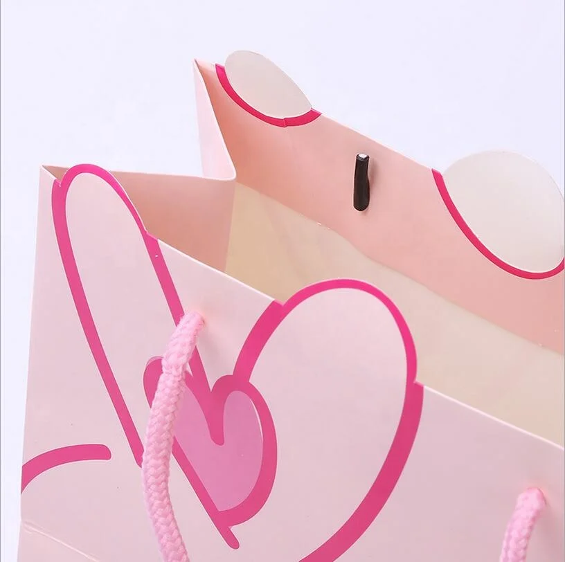 Customization Rabbit Kraft Shopping New Design New Developed Cartoon Paper Gift Bags With Handle