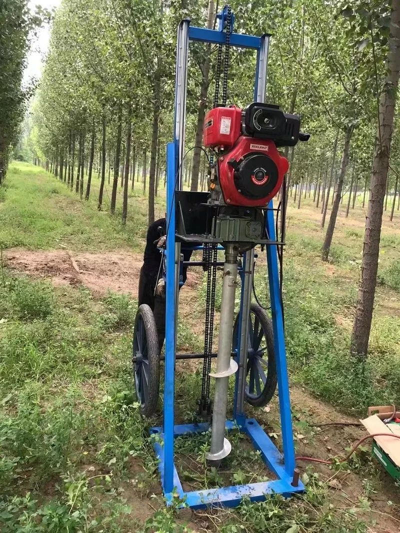 Electric 5.5kw  Post Hole Auger Sheet Solar Pile Driver, Electric Piling Machine