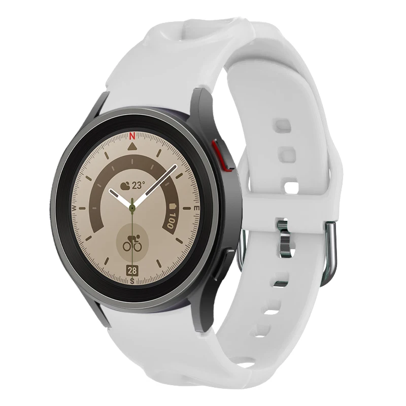 Double Circle Fashion Watch Bracelet Smart Watch Wristband Universal for Samsung Watch 4 5 6 7 Series Silicone Wristband