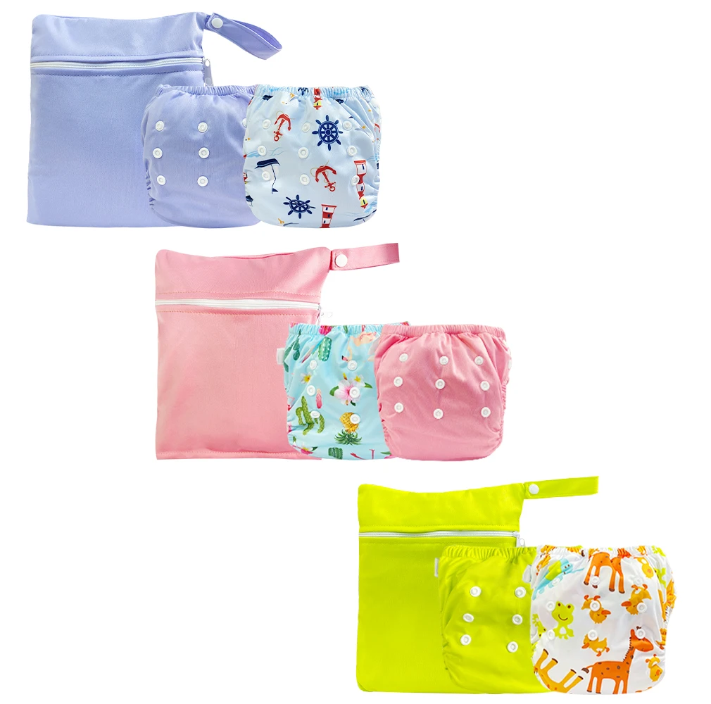 Подгузники для плавания унисекс Регулируемые моющиеся детские подгузники многоразовые тканевые детей