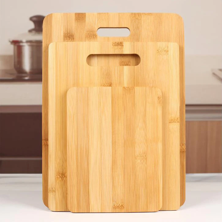Бамбуковый набор разделочной доски из натурального дуба с квадратным узором лазерным логотипом одноразовый безопасный материал деревянной доской