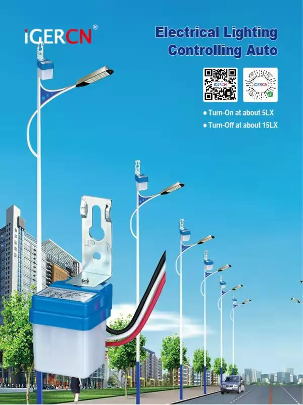 AS22010  Grey 10A sunset ON sunrise OFF AUTO  Photocell  light control switch/light sensor switch street light control