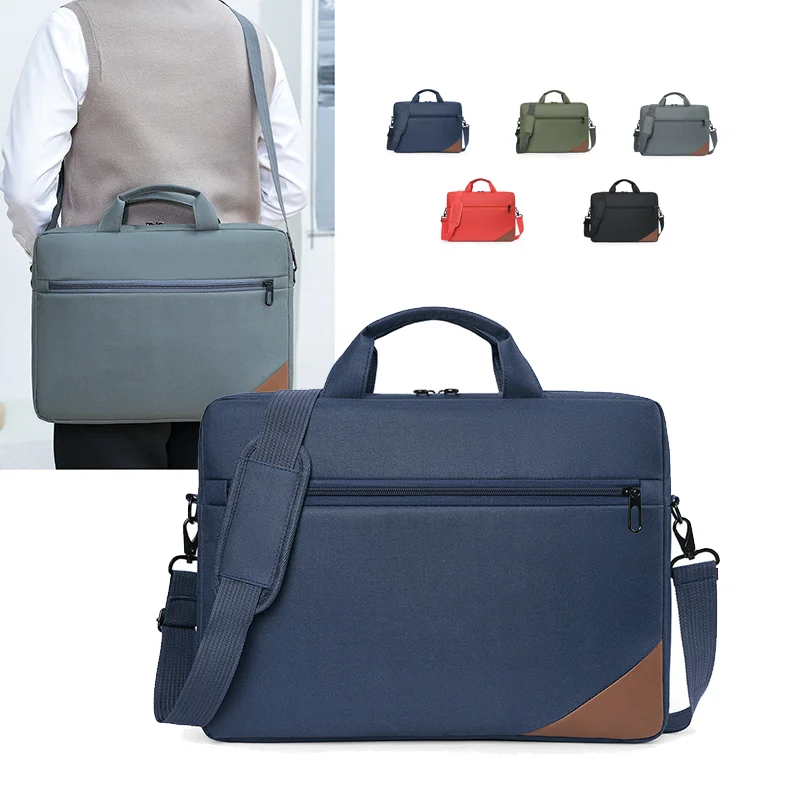 Custom LOGO Wholesale Cheap 15.6 Inch Large Capacity Durable Waterproof Strong Zipper Messenger Laptop Bag