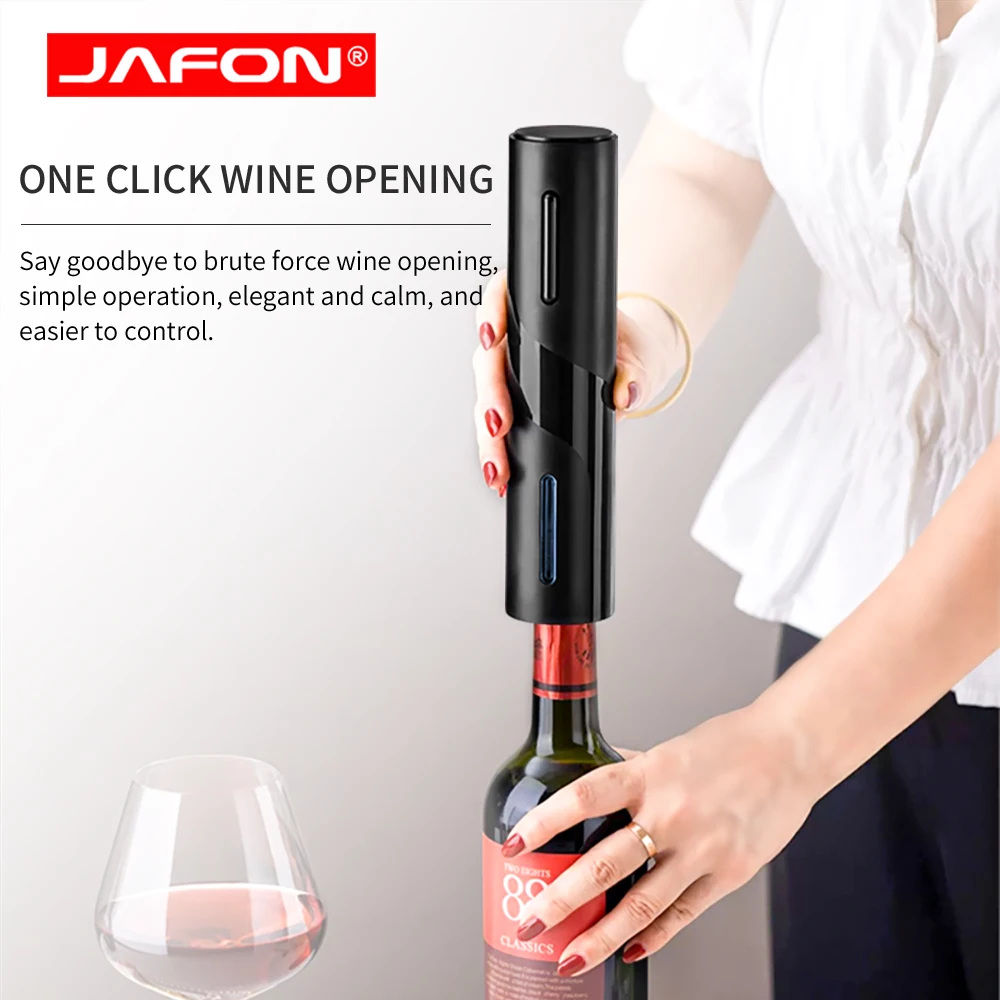 Wholesale Automatic Electric Wine Bottle with Foil Cutter Rechargeable Corkscrew Opener