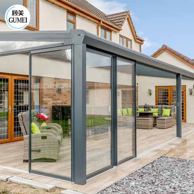 OEM Install Easily Prefabricated Glass Conservatory Sunroom 4 Season