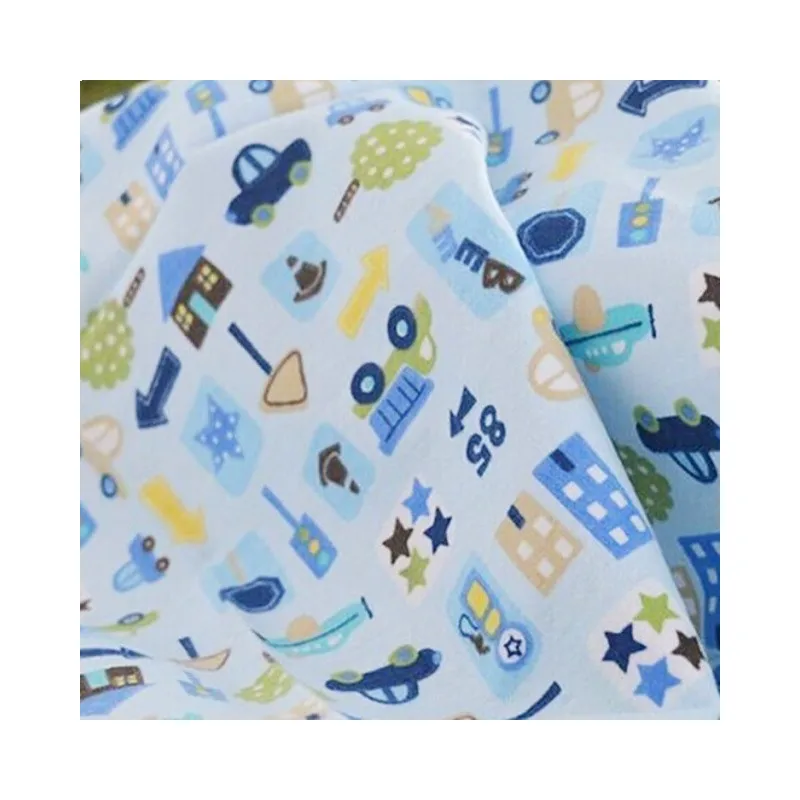 100% Cotton CVC TC printed flannel for baby kids cloth/pajamas/bed sheets different flannel fabrics wholesale