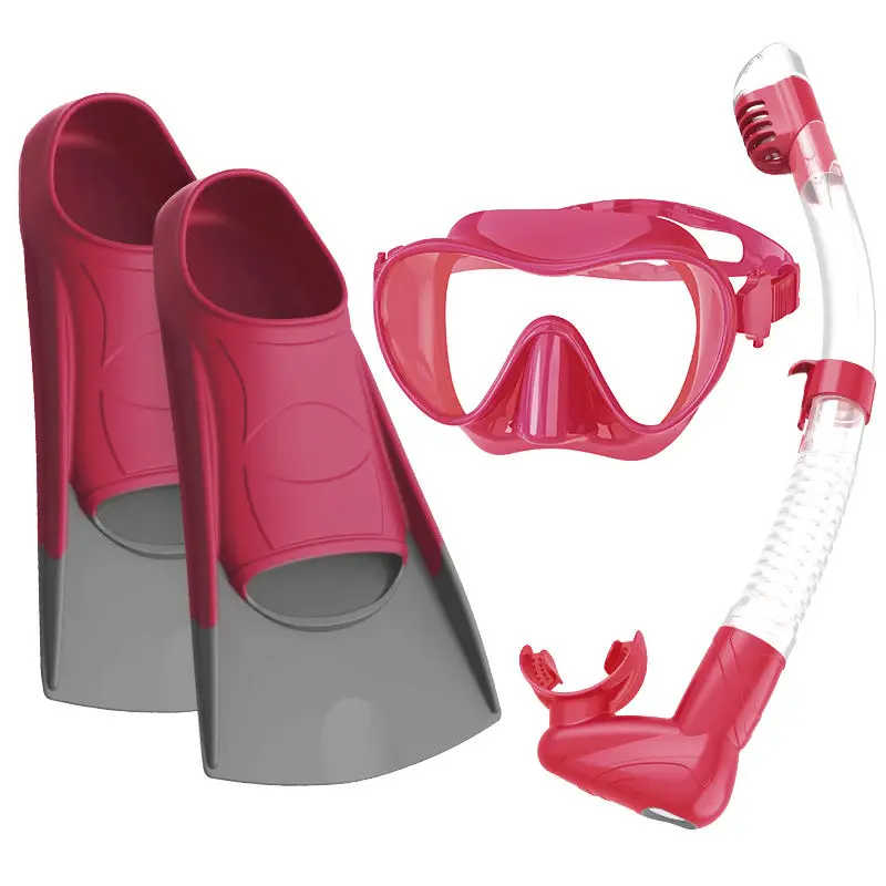 Professional dive gear set silicone scuba diving snorkel mask snorkel fins set