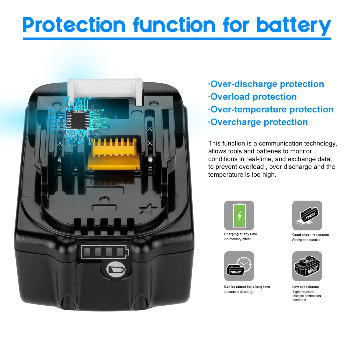 P10 BL1860B сменный аккумулятор подходит для батареи makita 18V