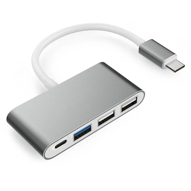 Aluminum alloy type C OTG hub one driven four multi-functional splitter usb-c PD charging hub