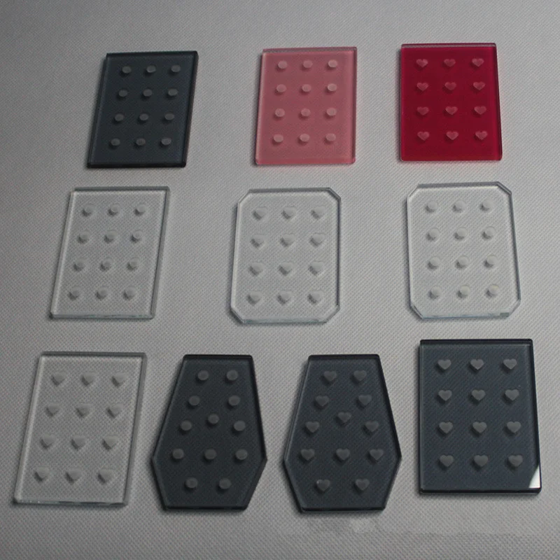 Прозрачная стеклянная подставка для ресниц, держатель для плитки, клейкий поддон для ресниц, инструмент для наращивания ресниц, держатель клея для ресниц