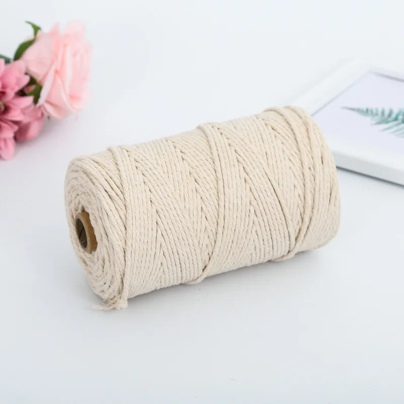 Cotton macrame cord natural colour 3mm 4mm 5mm 6mm 8mm 10mmTwisted