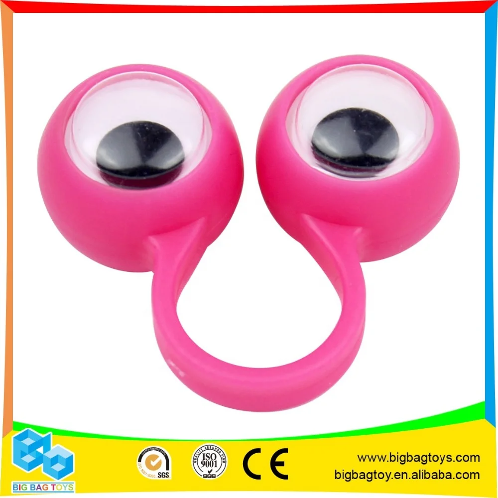 New material ABS plastic moving eye monster finger toy assorted colors for kids boys and girls