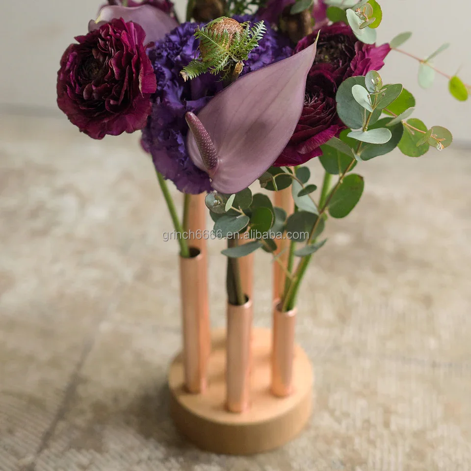 Modular Flower Tubes Hydroponic Vase Test Tube Desktop Propagation Station Modular Vase Floral Water Tubes Vase