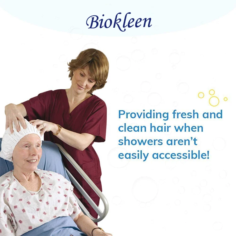 Wholesale Customized Packaging Easy to Portable Microwavable Rinse Free Latex Free and Odorless Shampoo Cap For Pregnant