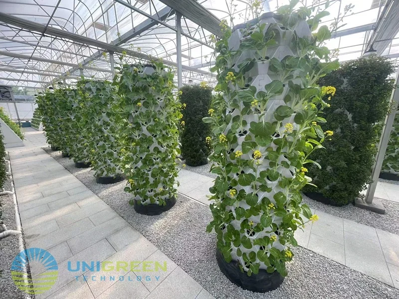 Greenhouse Soilless Cultivation Vertical Grow Tower Hydroponic Growing System