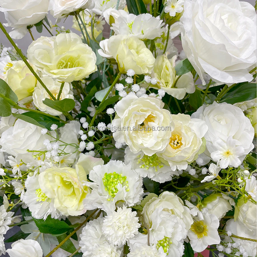 Promise Artificial Flower Ball Wedding Centerpiece White Yellow Flower Ball Wedding Decoration